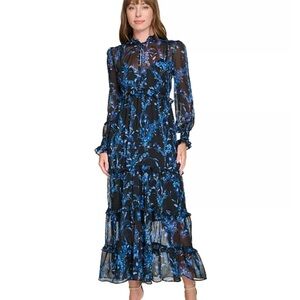 Tommy Hilfiger Elegant Blue Floral Women's Dress